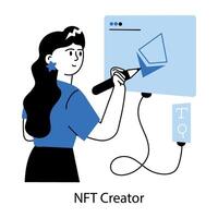 Trendy NFT Creator vector