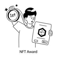 Trendy NFT Award vector