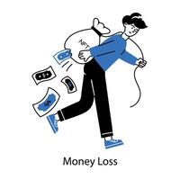 Trendy Money Loss vector