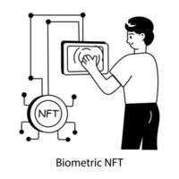 de moda biométrico nft vector