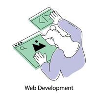 Trendy Web Development vector