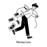 Trendy Money Loss vector
