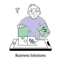 Trendy Business Solutions vector