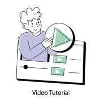 Trendy Streaming Tutorial vector