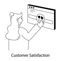 Trendy Customer Satisfaction vector