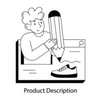 Trendy Product Description vector