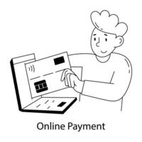 Trendy Online Payment vector