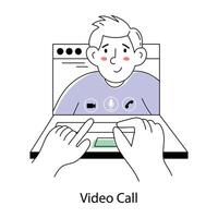 Trendy Online Call vector