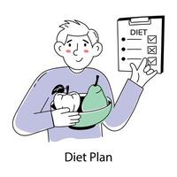 Trendy Diet Plan vector