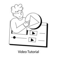 Trendy Online Tutorial vector