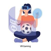 Trendy VR Gaming vector