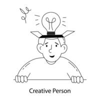 Trendy Creative Person vector