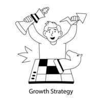 Trendy Growth Strategy vector