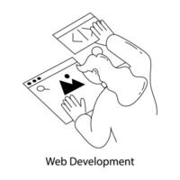 Trendy Web Development vector