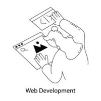 Trendy Web Development vector