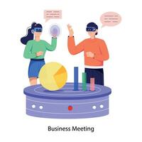 Trendy Business Meeting vector