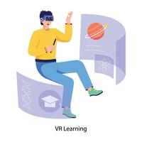 Trendy VR Learning vector