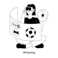 Trendy VR Gaming vector