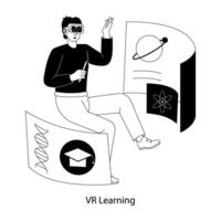 Trendy VR Learning vector