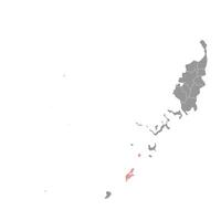 Peleliu State map, administrative division of Palau. illustration. vector