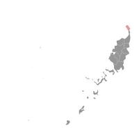 Ngarchelong State map, administrative division of Palau. illustration. vector