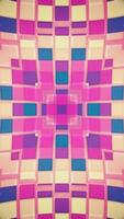 Vertical - colorful vibrant shiny background with a gently moving mosaic pattern of glossy plastic geometric shapes. This trendy multicolored background animation is full HD and looping. video