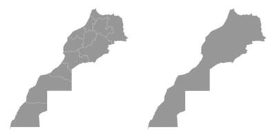 Morocco map with administrative divisions. illustration. vector