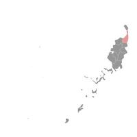 Ngaraard State map, administrative division of Palau. illustration. vector