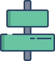 Center Alignment linear color illustration vector