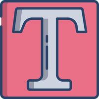 Type tool linear color illustration vector