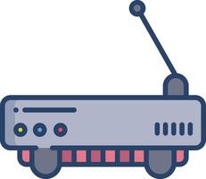 router linear color illustration vector