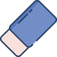Eraser linear color illustration vector