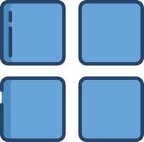 Grid view linear color illustration vector