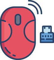 Mouse linear color illustration vector