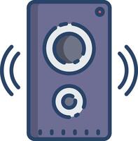 Speaker linear color illustration vector