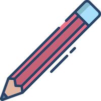 Pen nib linear color illustration vector