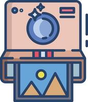 camera linear color illustration vector
