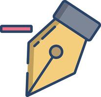 Delete Anchor Point linear color illustration vector