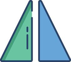 Flip vertical linear color illustration vector