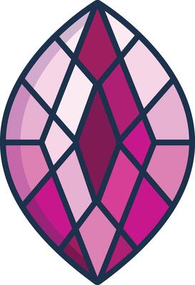 Diamond linear color illustration