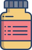 syringe linear color illustration vector