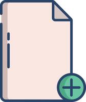 Add file linear color illustration vector
