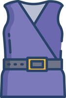 Top dress linear color illustration vector