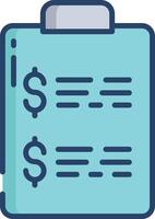 Budget linear color illustration vector