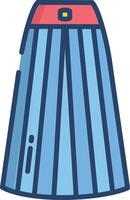 Accordion Skirt linear color illustration vector
