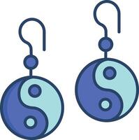 earring linear color illustration vector