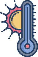temperature linear color illustration vector