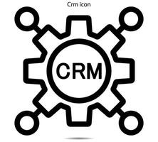 Crm icon, illustrator on background vector