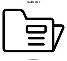 Folder icon, illustrator on background vector