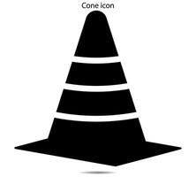 Cone icon, illustrator on background vector